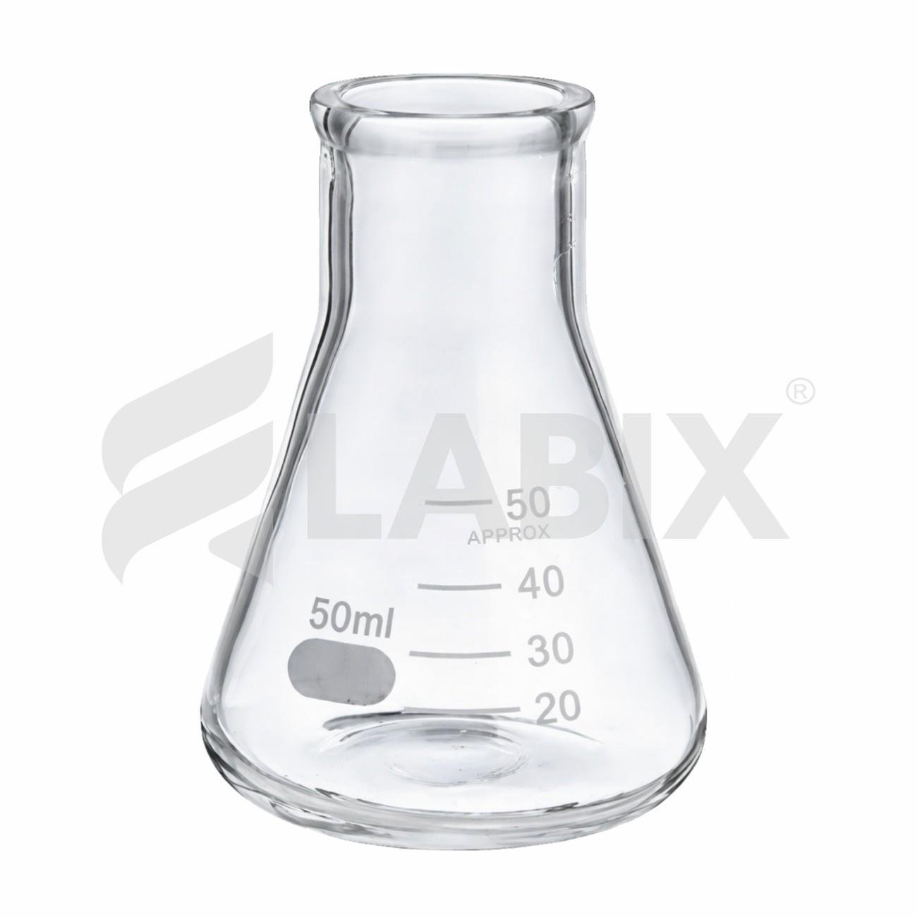 1207 Erlenmeyer conical flask with approximate graduations for laboratory use