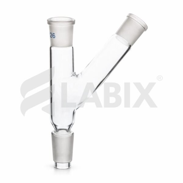 Multiple glass adapter with two parallel necks for laboratory setups