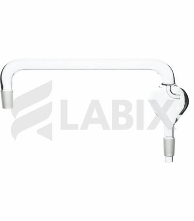 Pear shaped vertical splash head for laboratory distillation assemblies