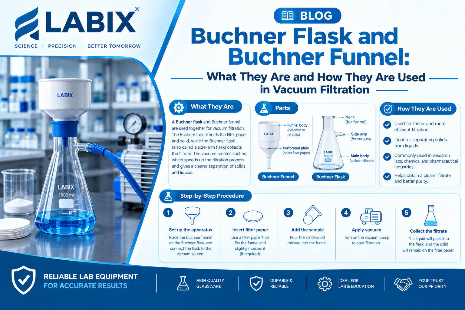 Buchner Flask and Buchner Funnel: What They Are and How They Are Used in Vacuum Filtration